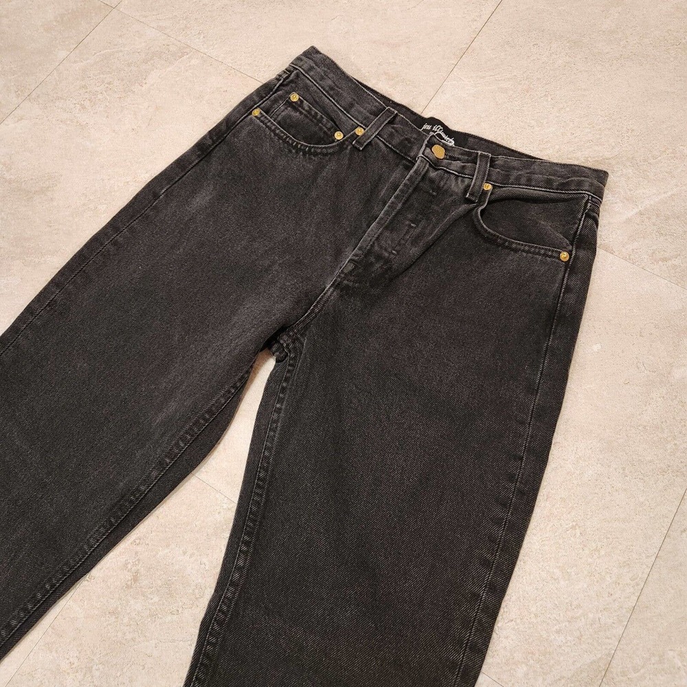 Jeu Illimite Womens Size 27 High Rise Button Fly Black‎ Denim Jeans 27x30
